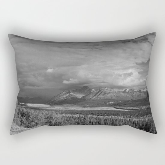 Matanuska Glacier Mono Rectangular Pillow