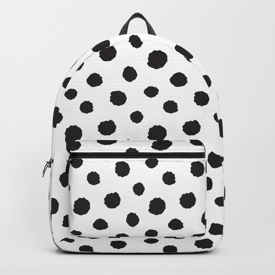 Minimal- black polka dots on white - Mix&Match with Simplicty of life Backpack