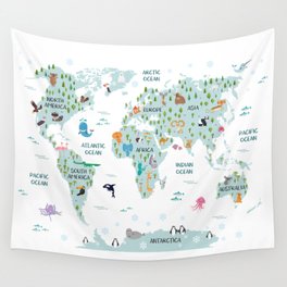 Tapestry World Map,Capsceoll Map Hanging Wall Hanging Decorations Outdoor Wall H 