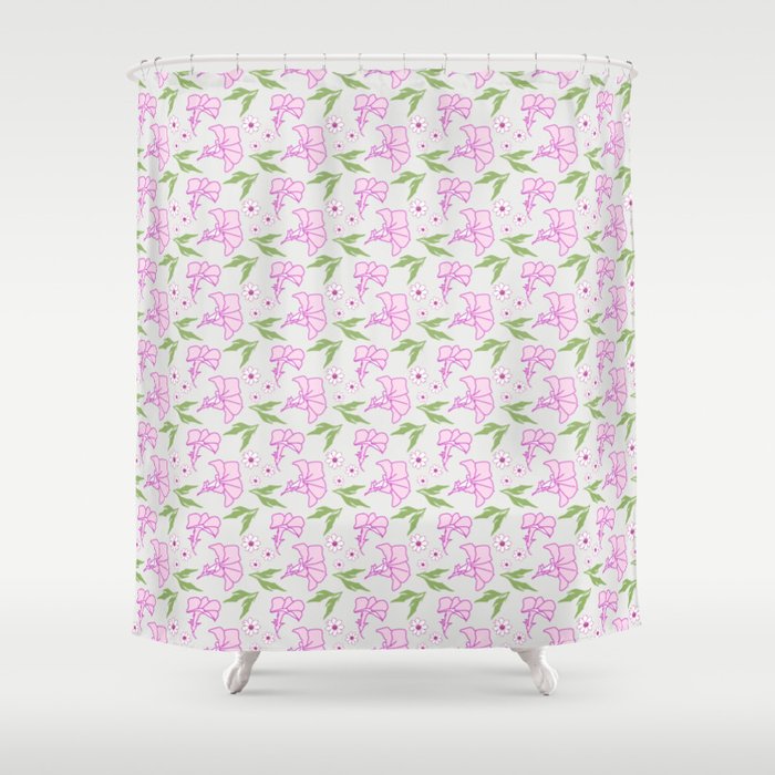 Petunias on the Lawn Shower Curtain