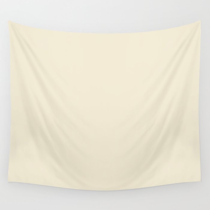 Creamy Off White Ivory Solid Color Pairs PPG Candlewick PPG1091-1 - All One Single Shade Hue Colour Wall Tapestry