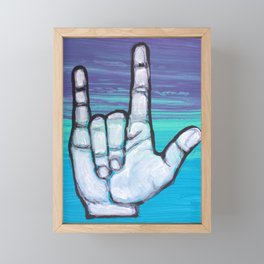 Love ASL Framed Mini Art Print