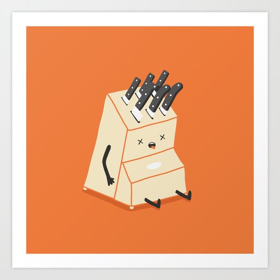 Lived on a knife's edge Art Print