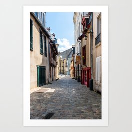 Street in historic centre of Rennes Art Print