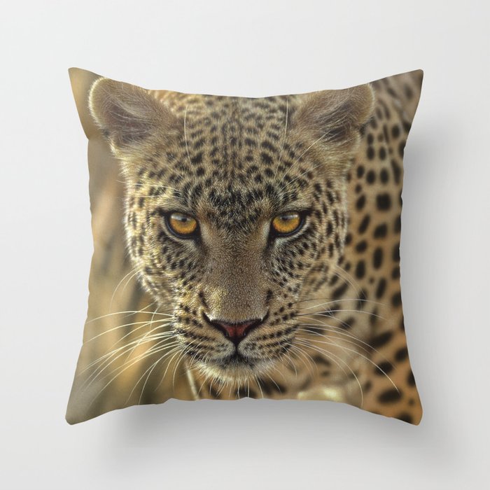 Leopard - On the Prowl Throw Pillow
