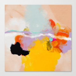 yellow blush abstract Canvas Print