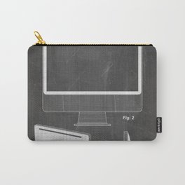Imac Computer Patent - Apple Fan Tech Home Office Art - Black Chalkboard Carry-All Pouch