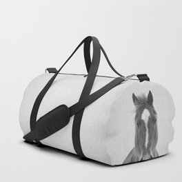 Horse II - Black & White Duffle Bag