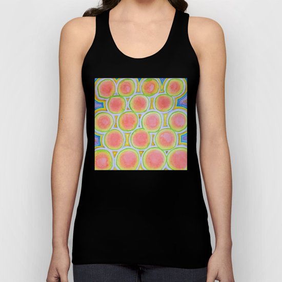 Soft Watermelon Circles Unisex Tank Top