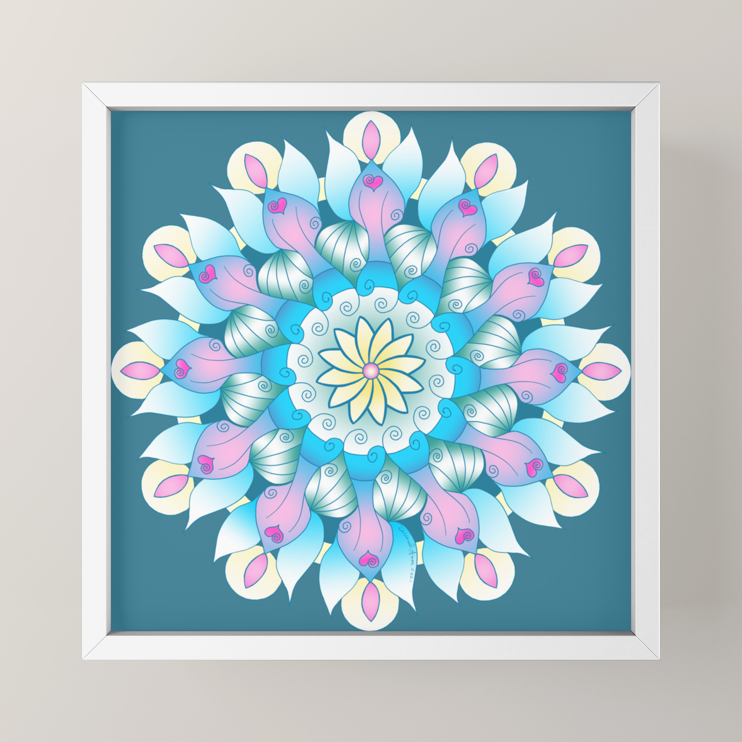 Angels Among Us Mandala Framed Mini Art Print By Deboranne Society6