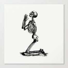 Praying Skeleton Canvas Print