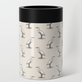 egrets - off white Can Cooler