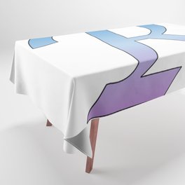 Butterfly Silhouette on Monogram Letter R Gradient Blue Purple Tablecloth