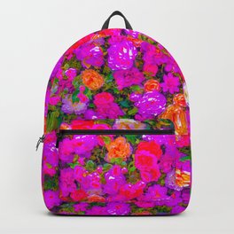 rose floral gradient 0520 Backpack | Neon, Flower, Texture, Gradient, Pattern, Floral, Bright, Nature, Color, Colorful 