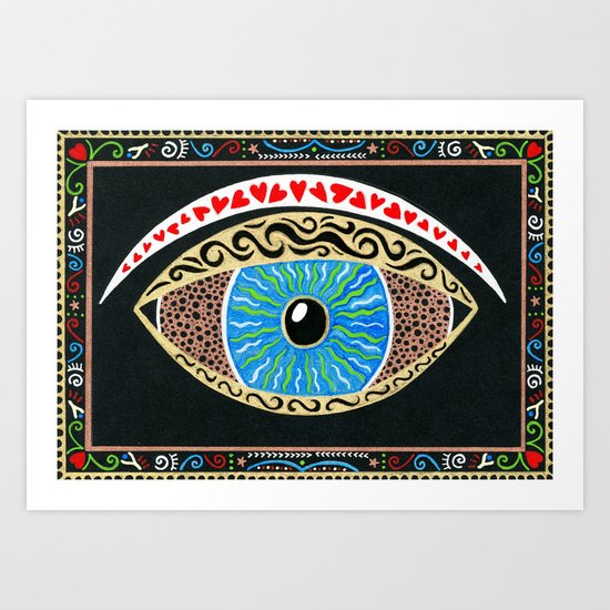 The eye sees all Art Print