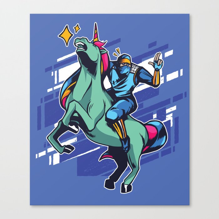 Ninja Unicorn Canvas Print