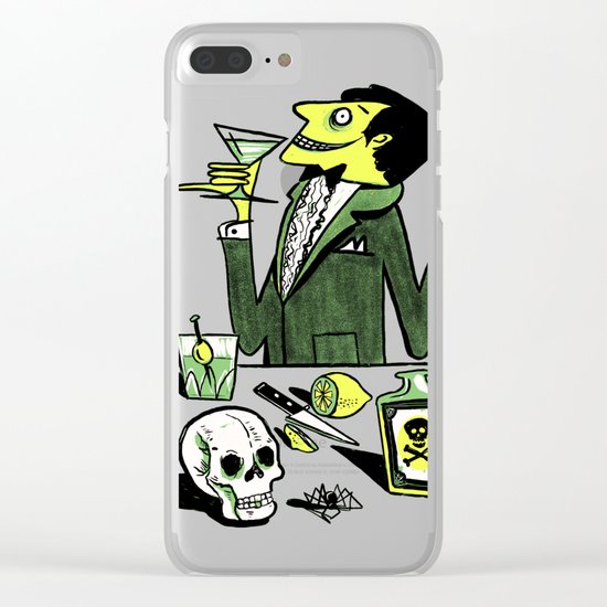 Drinks With The Mad Scientist Next Door Clear iPhone Case