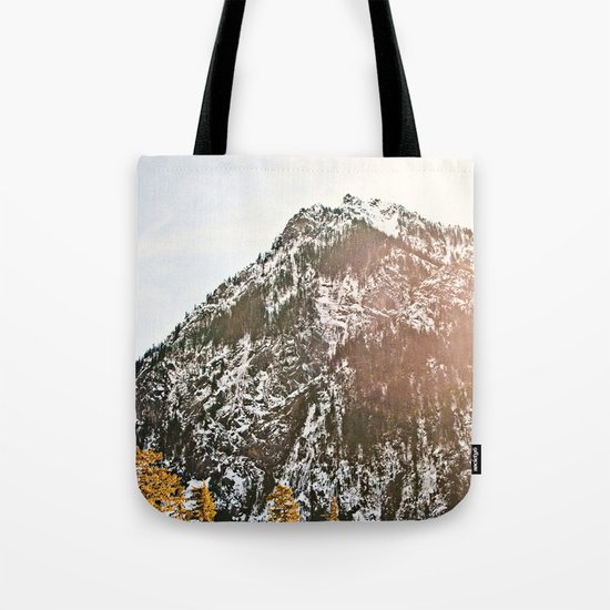 Snowy Mountain Peak in the Sun Tote Bag