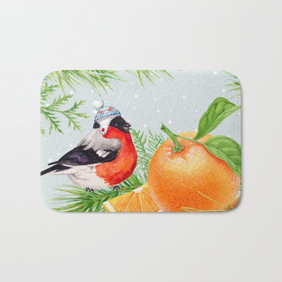 Winter animal #9 Bath Mat