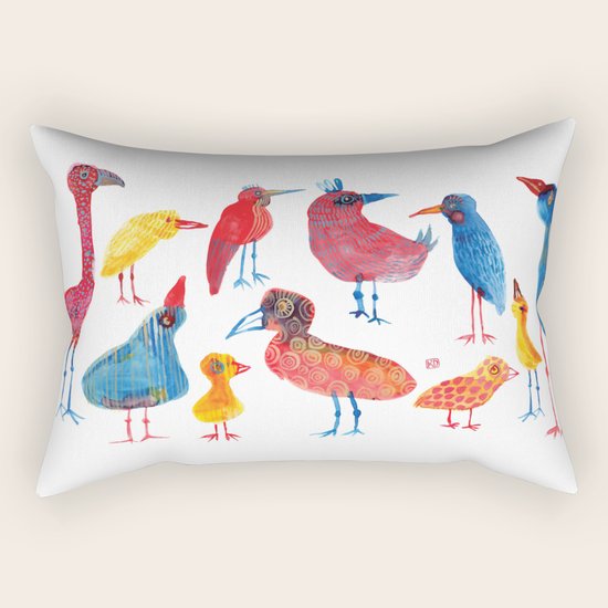 Birdies Rectangular Pillow
