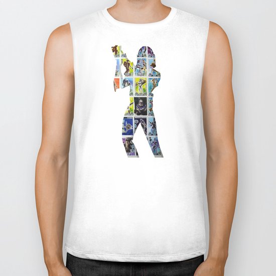 Cut StarWars Collage 3 Biker Tank