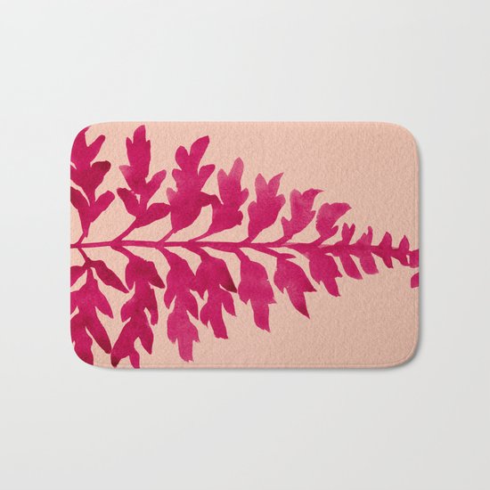 Pink Fern Bath Mat