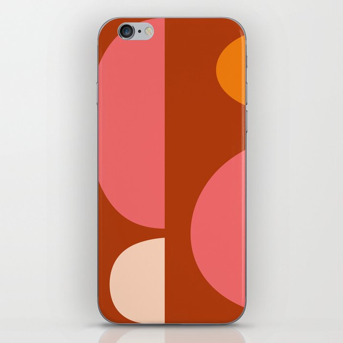 Abstract mid century warm shape design 1 iPhone Skin