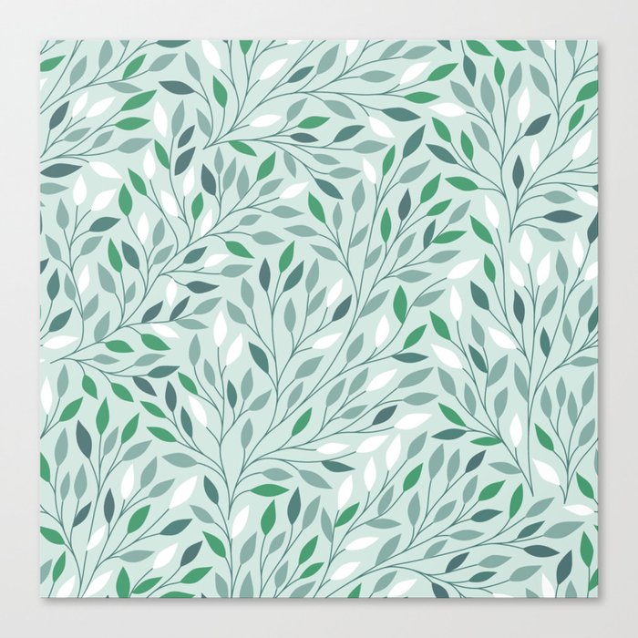 Green Leaves Forest Canvas Print