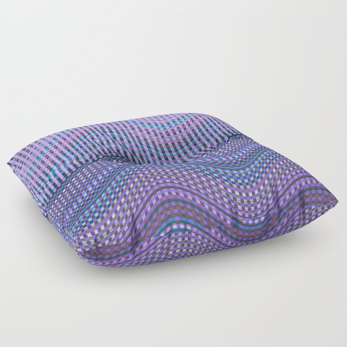 Purple Wavy Pattern  Floor Pillow
