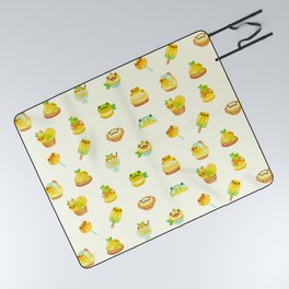 Sweet Lemon frog Picnic Blanket