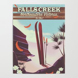 Falls Creek, Northeastern Australia Ski poster, Poster