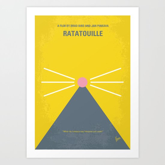 No163 My Ratatouille minimal movie poster Art Print