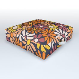 Hippy Flower Power #3 Outdoor Floor Cushion