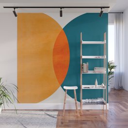 Mid Century Eclipse / Abstract Geometric Wall Mural