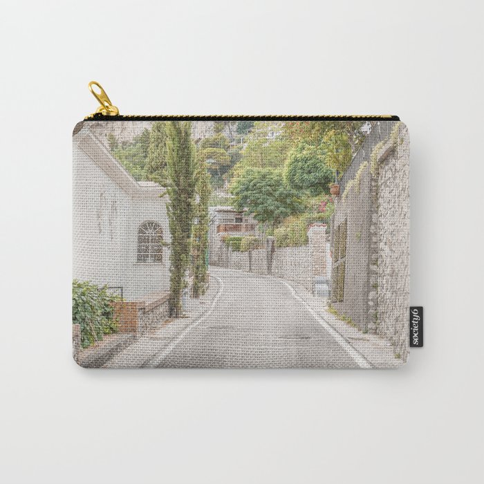 Botanical Road On Capri Island Photo | Summer In Italy Art Print | Nature Travel Photography Carry-All Pouch