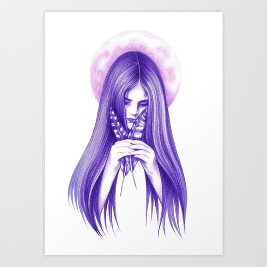 Strawberry Moon Art Print