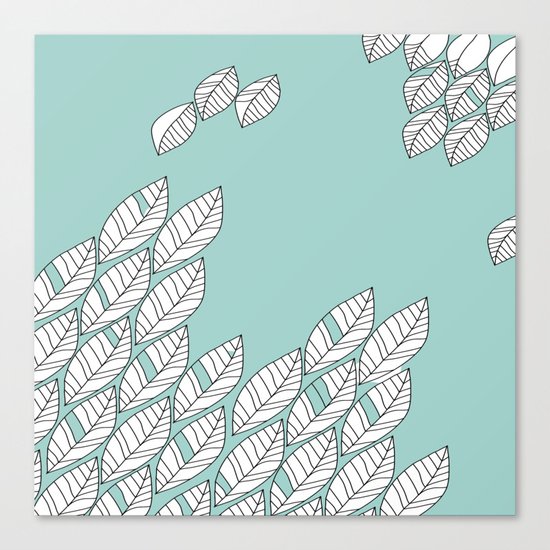 Leaves Stream 2 Canvas Print