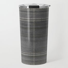 Woven Stripe in Charcoal Travel Mug