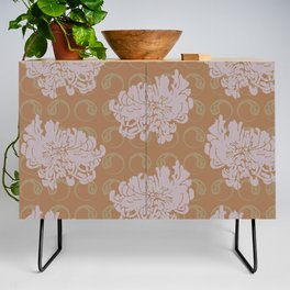 Chrysanthemums and Paisley 1 Credenza