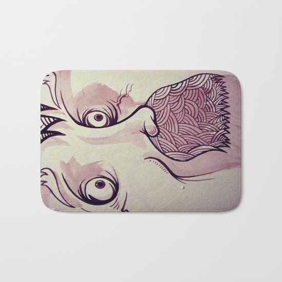 In Your Face Mr. Moustache Bath Mat