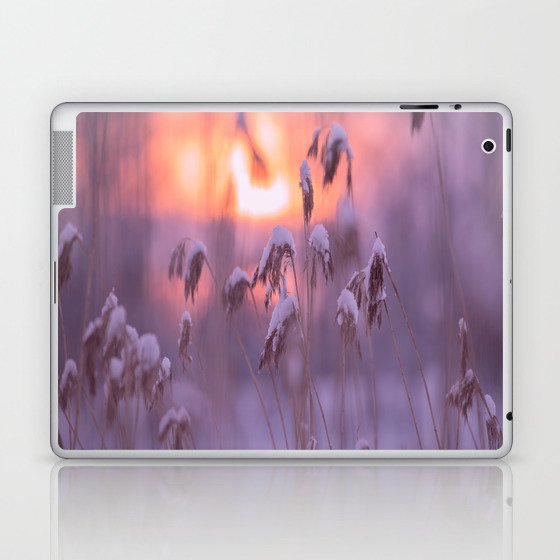 Snowy Reeds Sunset Purple Tone #decor #society6 #buyart Laptop & iPad Skin