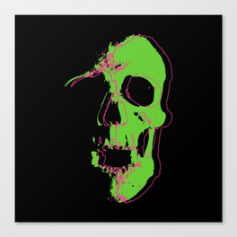 Skull - Lime Canvas Print