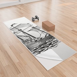 Pirate Ship Yoga Towel