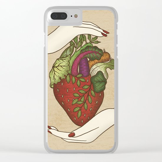 Eating is caring Clear iPhone Case