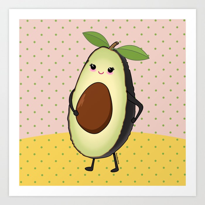 Cute Avocado Mom Art Print By Pendientera Society6