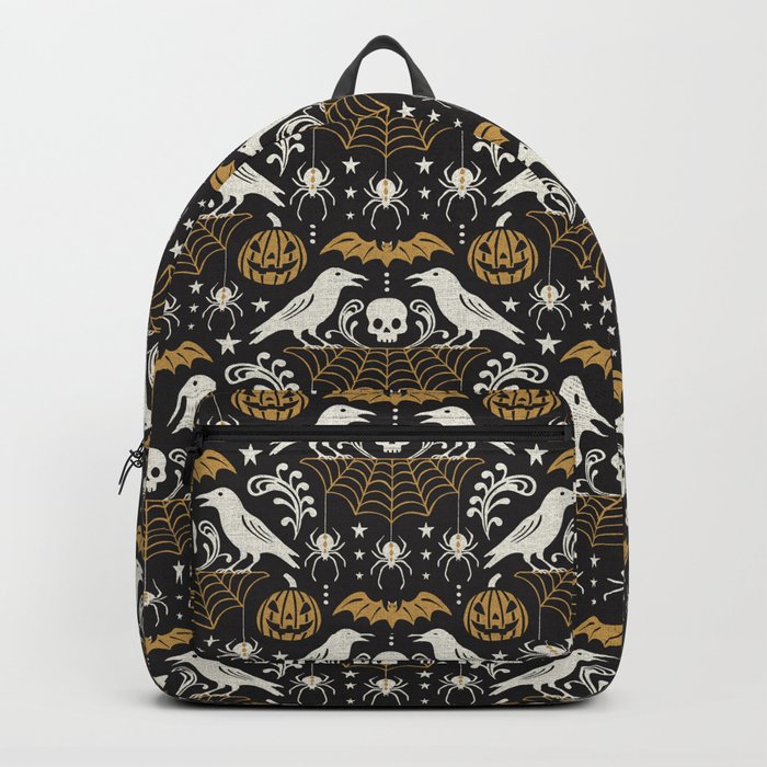 All Hallows' Eve - Black & Gold Halloween Backpack
