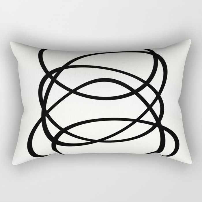 Come Together - Black and white, minimalistic, abstract, art print Rectangular Pillow