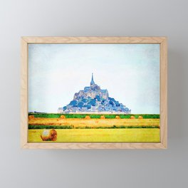 Mont. Saint-Michel，France Framed Mini Art Print
