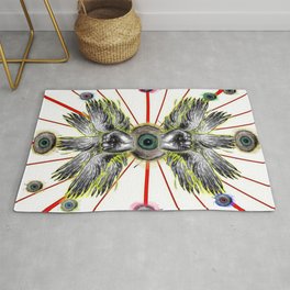 Surreal Mystical floating Eyeball Gothic cosmic horror Rug