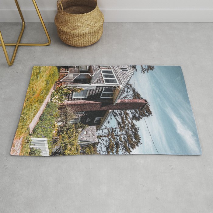 Home by the Sea | Coastal Architecture | Travel Photography Rug